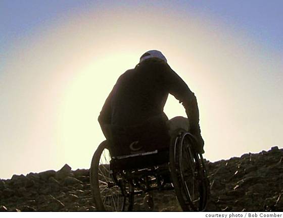 Wheelchair hiker Bob Coomber has taken his chair to the summit of several peaks and to the Outdoors Hall of Fame in 2007.