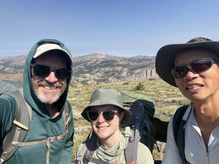 Author Matt Johanson (left) enjoyed introducing the Pacific Crest Trail to AnaLisse Johansson and Bob Leung.