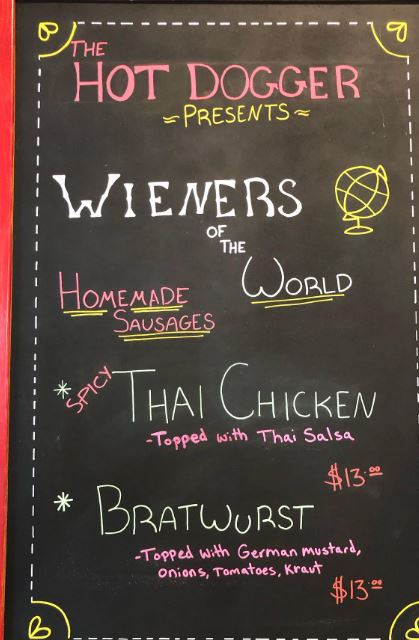 Enjoy local hot dogs and "weiner's of the world"