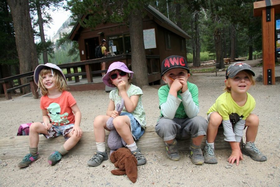 Kids get ready to go camping. Photo: Julie Faber