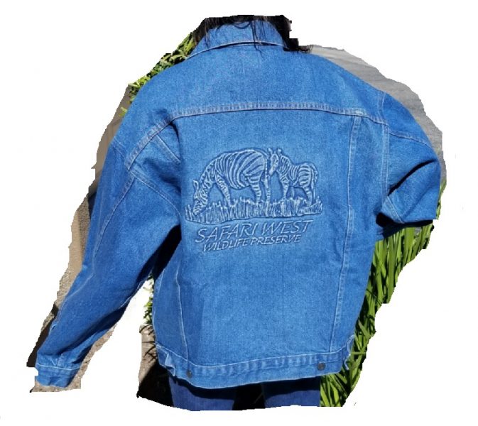 New Safari West Denim Jacket - size medium - Valued at $90